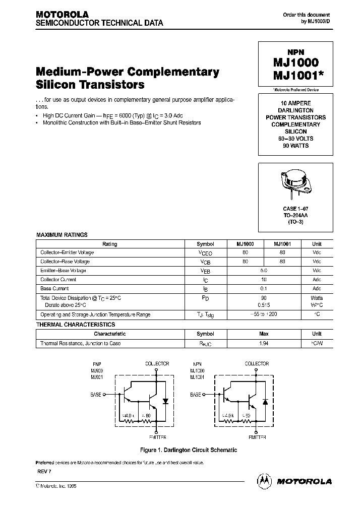 MJ1001_87349.PDF Datasheet