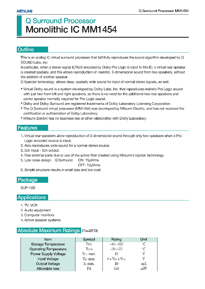 MM1454_32114.PDF Datasheet