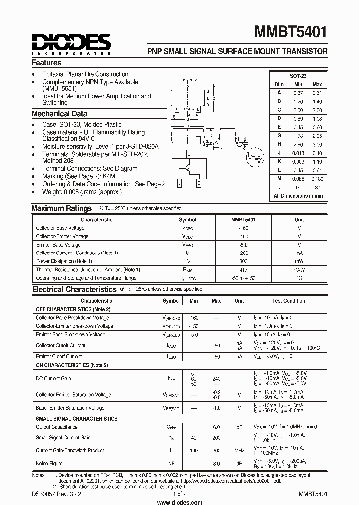 MMBT5401-7_163813.PDF Datasheet