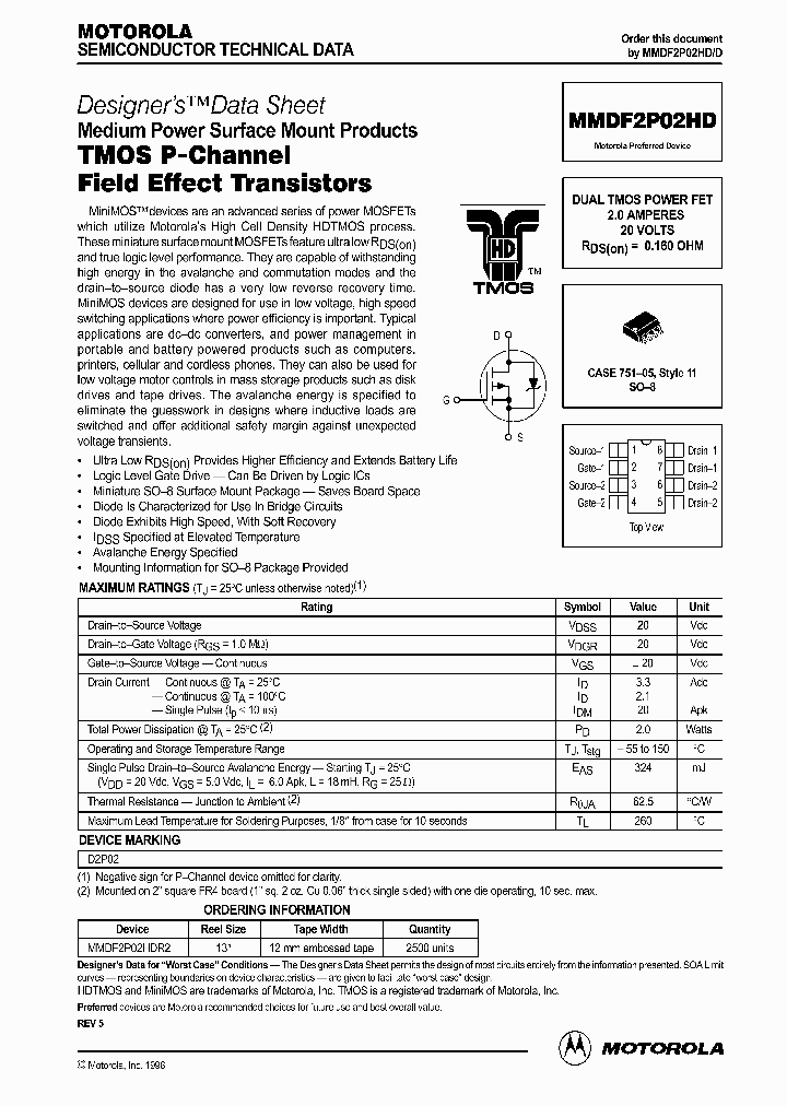 MMDF2P02HD_128969.PDF Datasheet