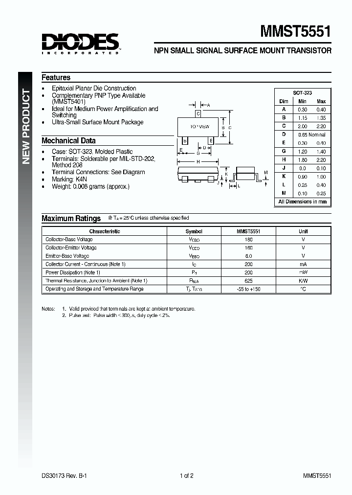 MMST5551_43560.PDF Datasheet