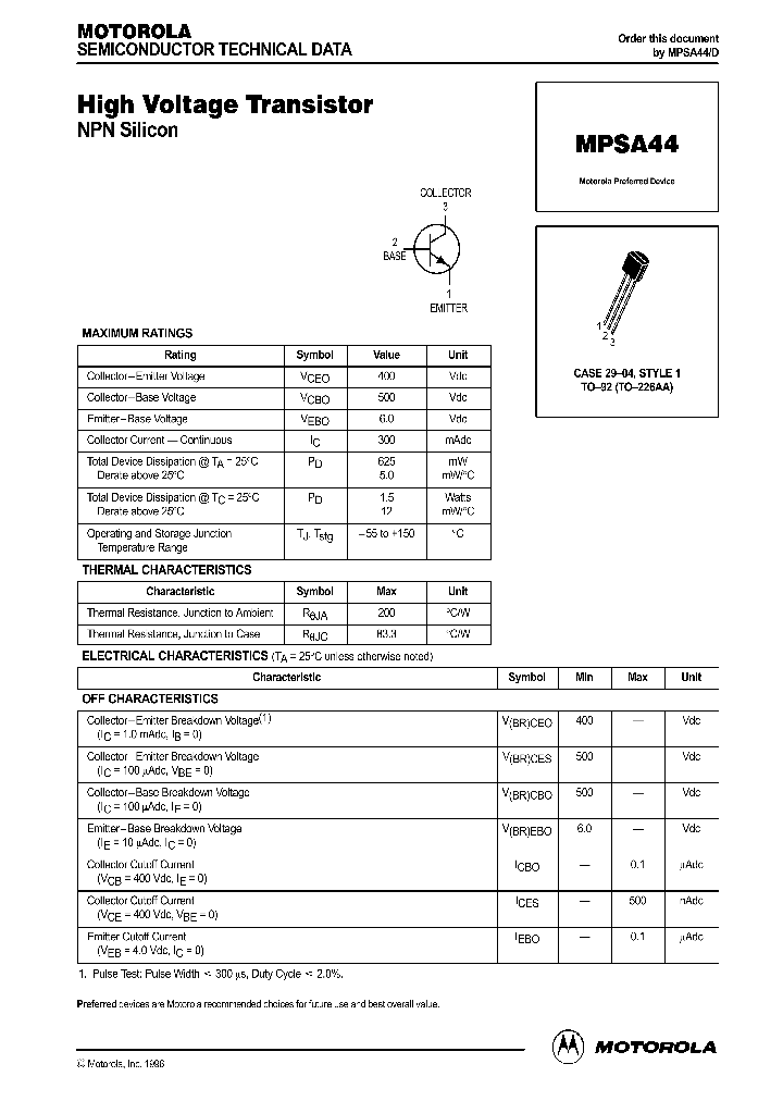 MPSA44_174025.PDF Datasheet