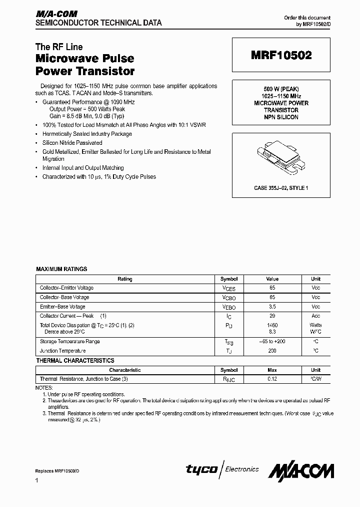 MRF10502_41792.PDF Datasheet