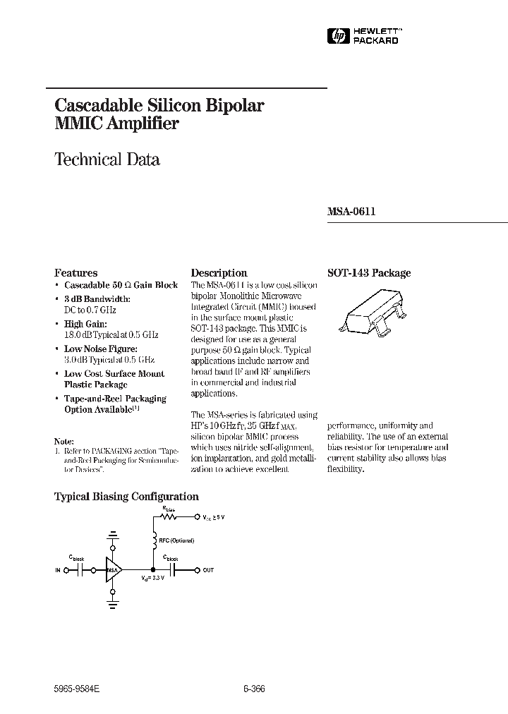 MSA-0611_32800.PDF Datasheet