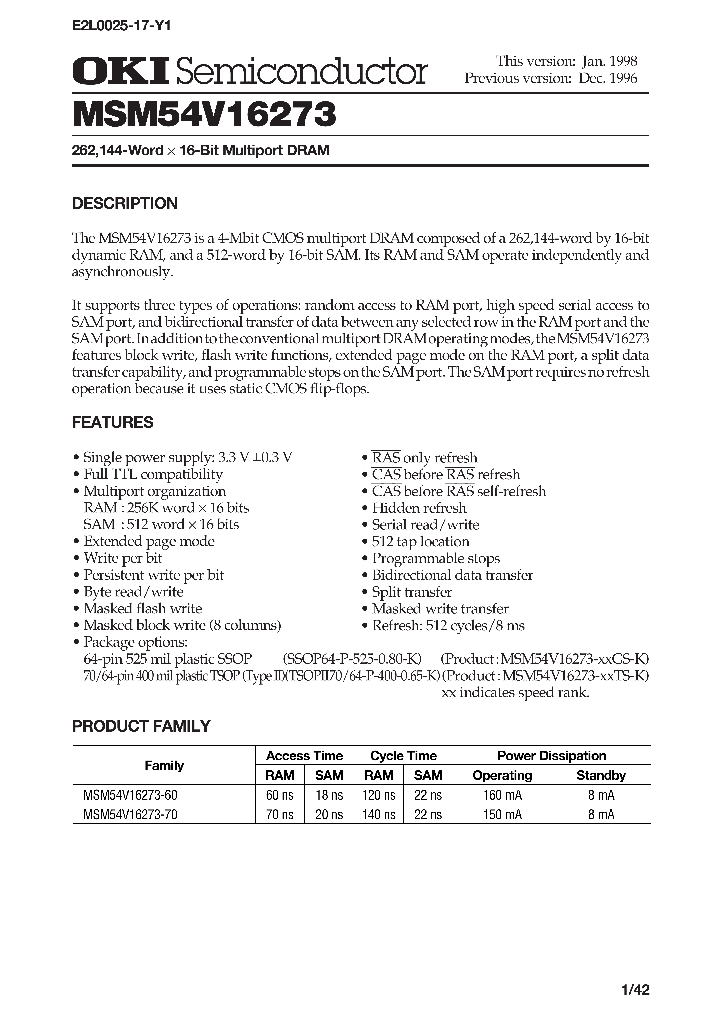 MSM54V16273_32903.PDF Datasheet