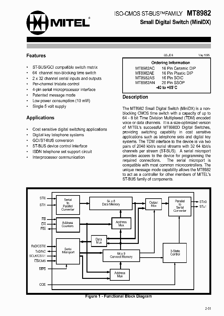 MT8982_9607.PDF Datasheet