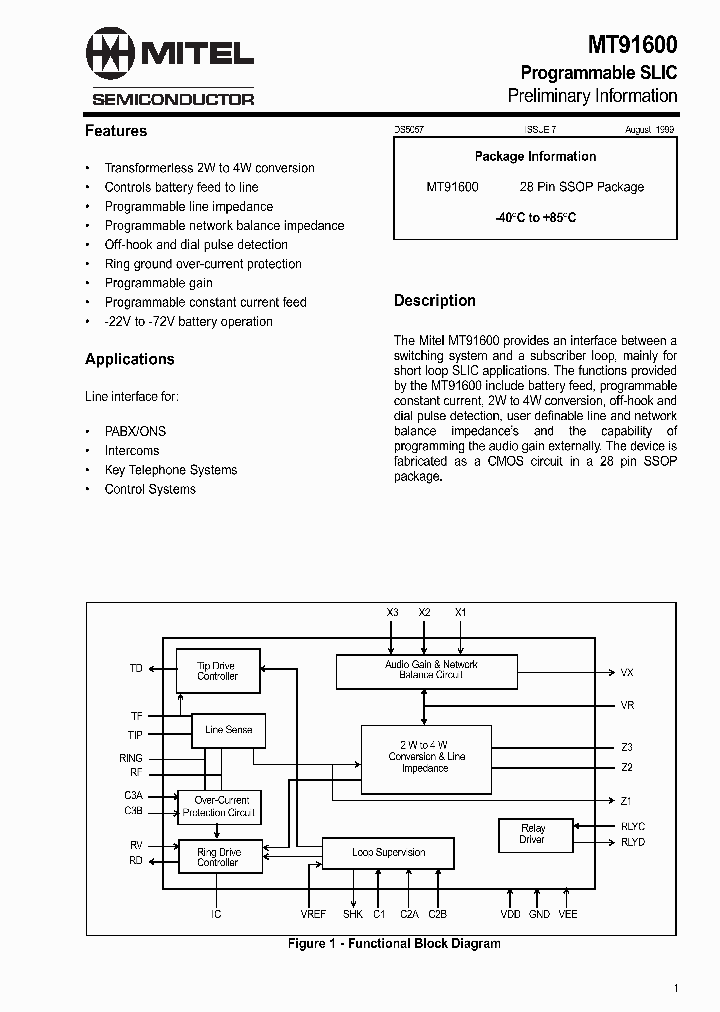 MT91600_79515.PDF Datasheet