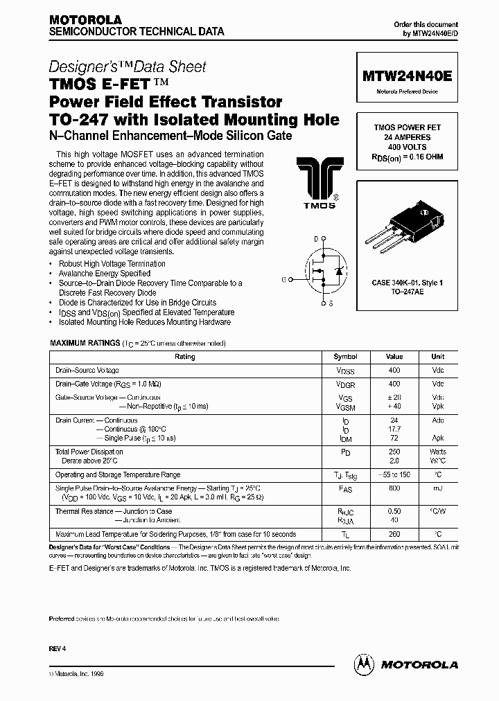 MTW24N40E_195884.PDF Datasheet