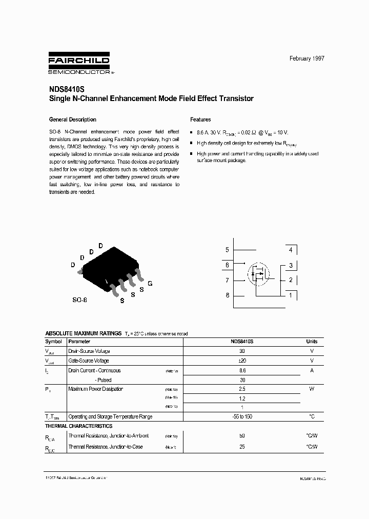 NDS8410S_173887.PDF Datasheet