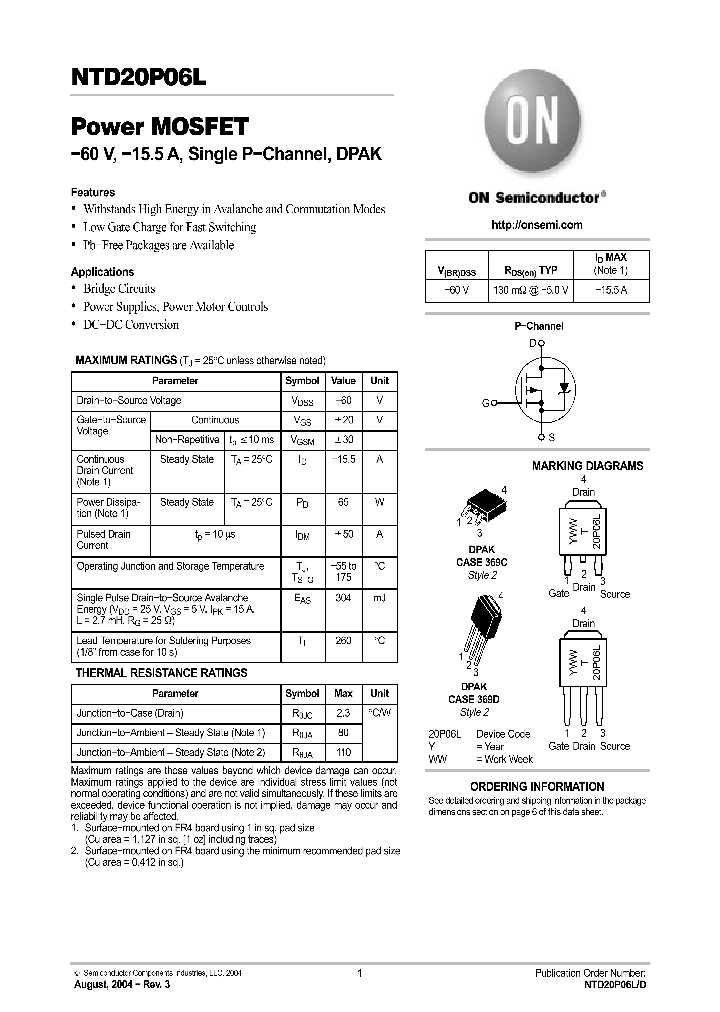 NTD20P06L_152764.PDF Datasheet