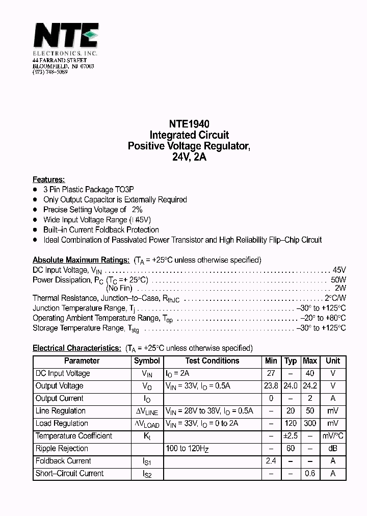 NTE1940_69789.PDF Datasheet