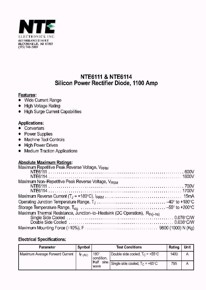 NTE6111_70021.PDF Datasheet