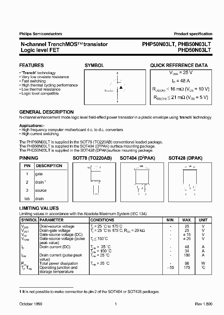 PHB50N03LT_157266.PDF Datasheet