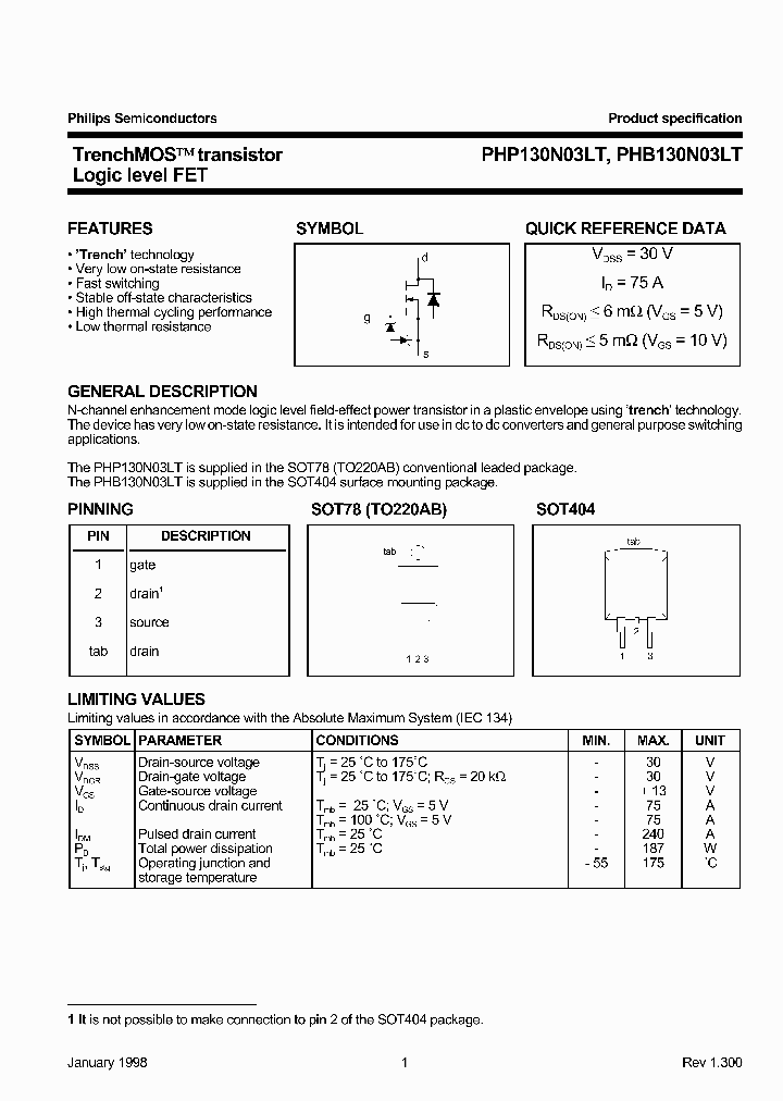 PHP130N03LT_141293.PDF Datasheet