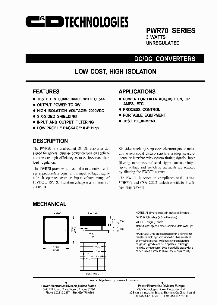 PWR70_183769.PDF Datasheet