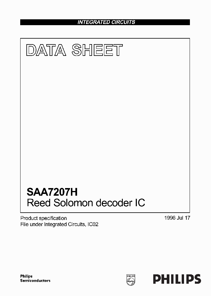 SAA7207H_120108.PDF Datasheet