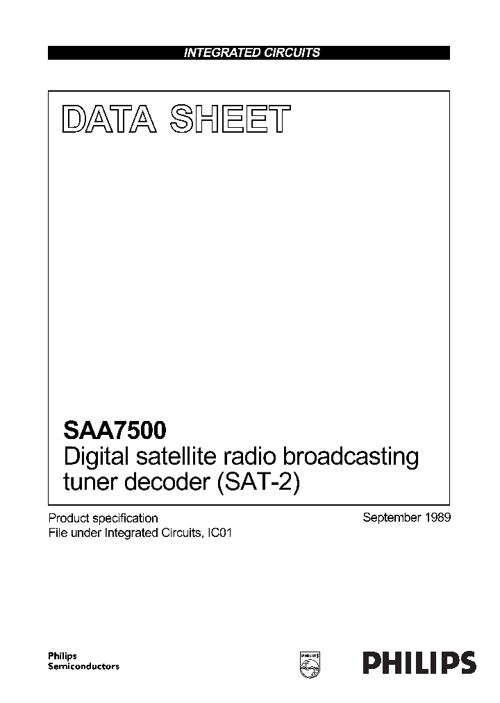 SAA7500_128820.PDF Datasheet