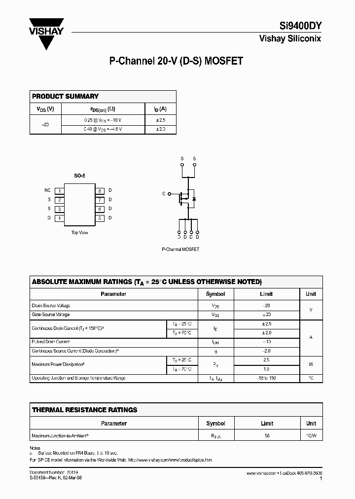 SI9400DY_11930.PDF Datasheet