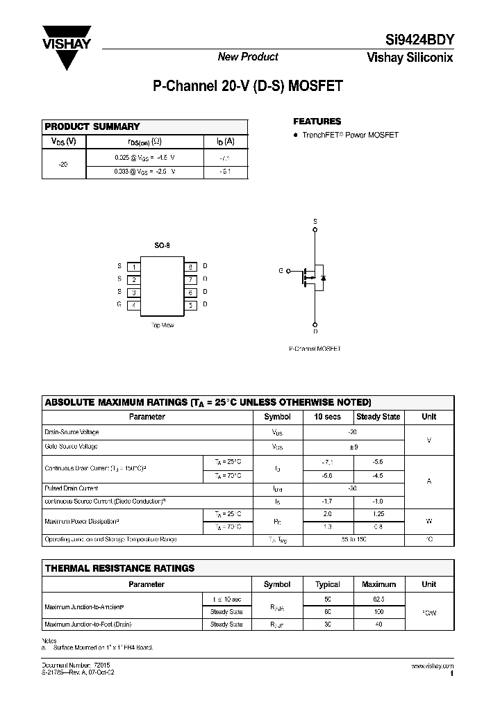 SI9424BDY_11938.PDF Datasheet