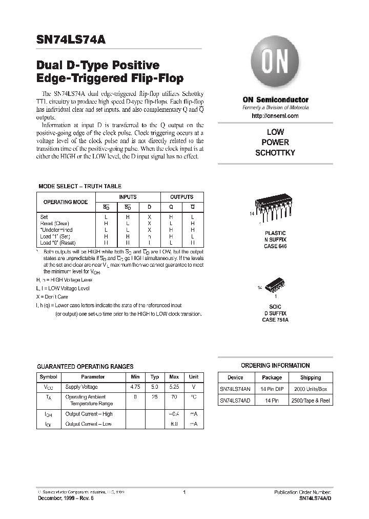 SN74LS74A_139554.PDF Datasheet