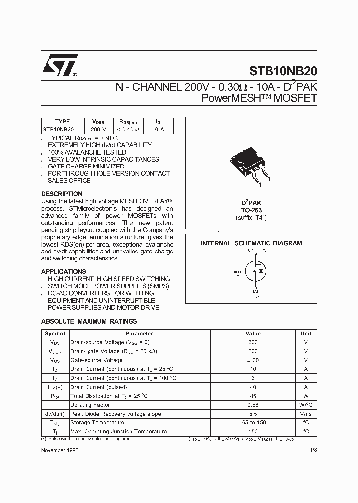 STB10NB20_144279.PDF Datasheet