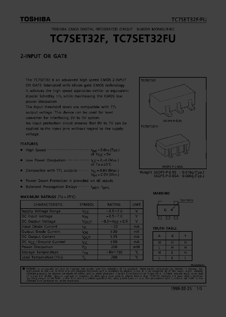 TC7SET32F_36873.PDF Datasheet