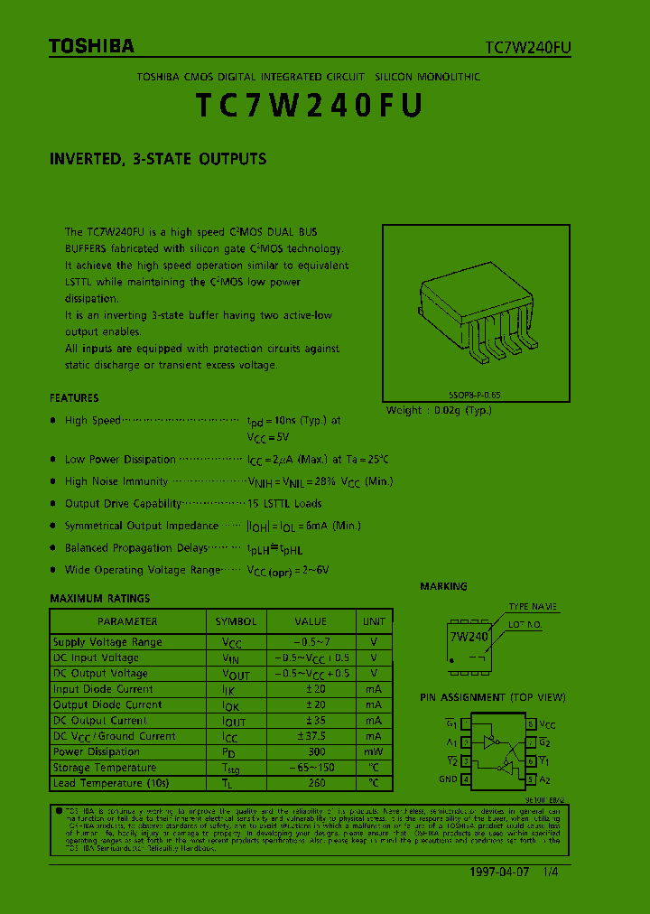 TC7W240FU_36914.PDF Datasheet