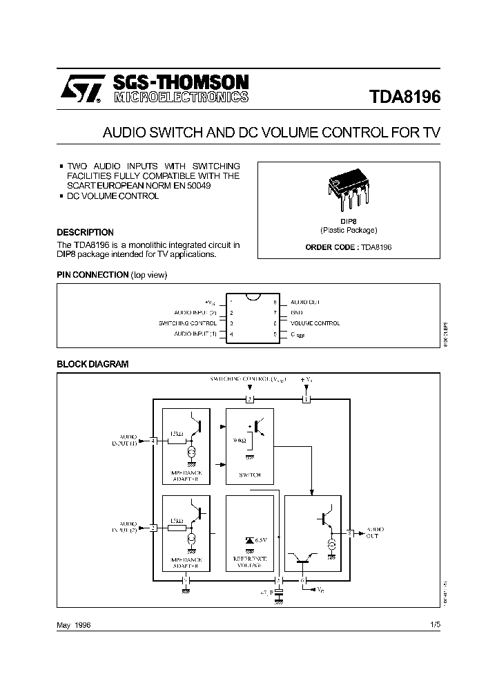 TDA8196_125397.PDF Datasheet