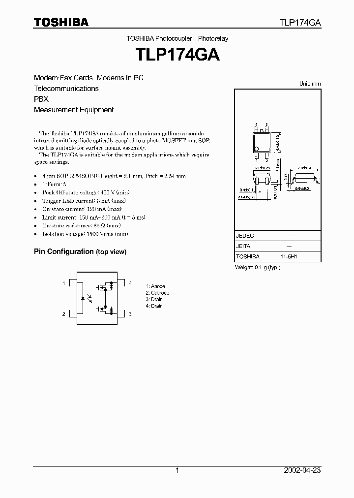 TLP174GA_42088.PDF Datasheet