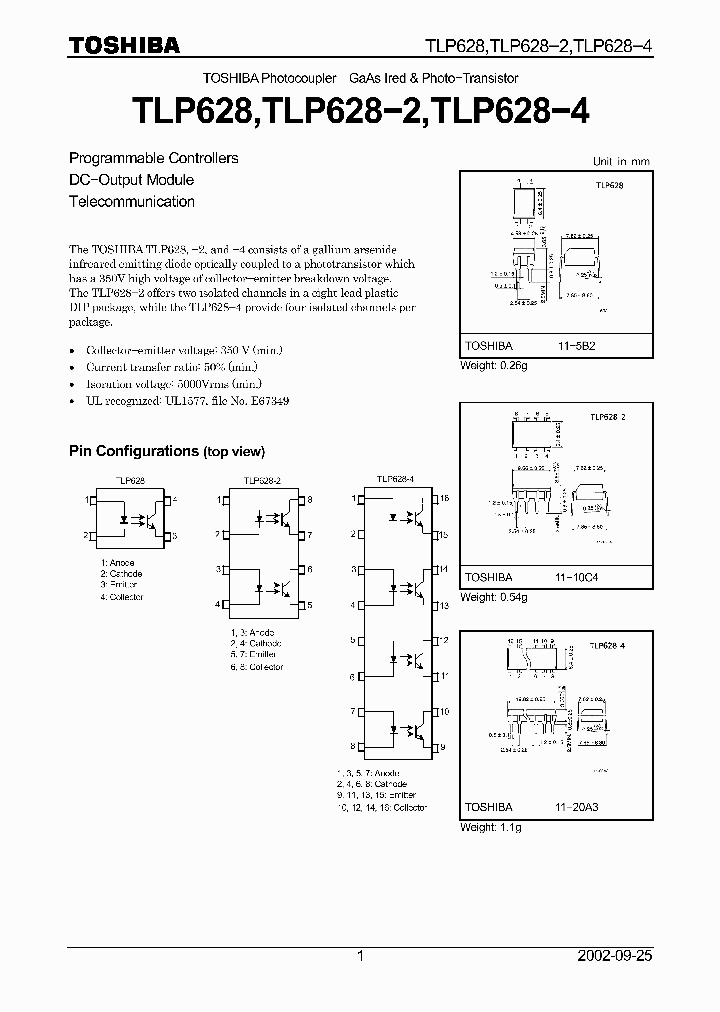 TLP628_180137.PDF Datasheet