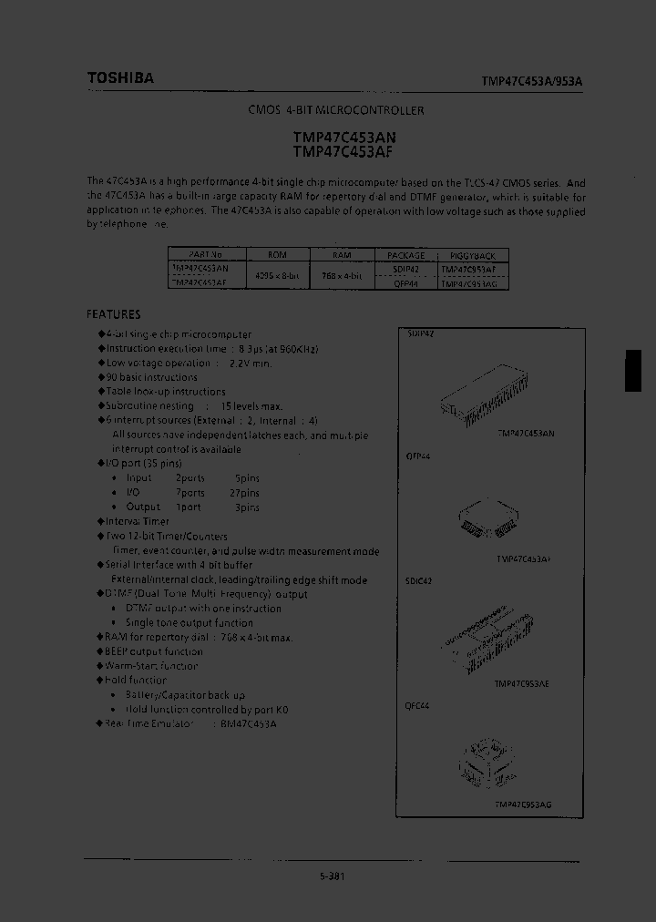 TMP47C453AF_37332.PDF Datasheet