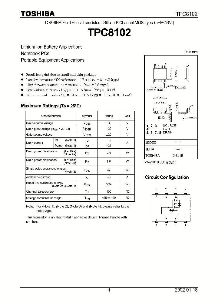 TPC8102_16122.PDF Datasheet