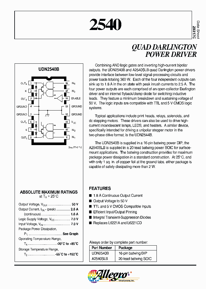 UDN2540B_120610.PDF Datasheet