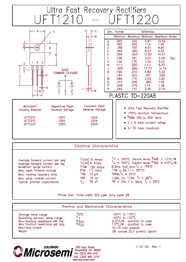 UFT1210_60493.PDF Datasheet