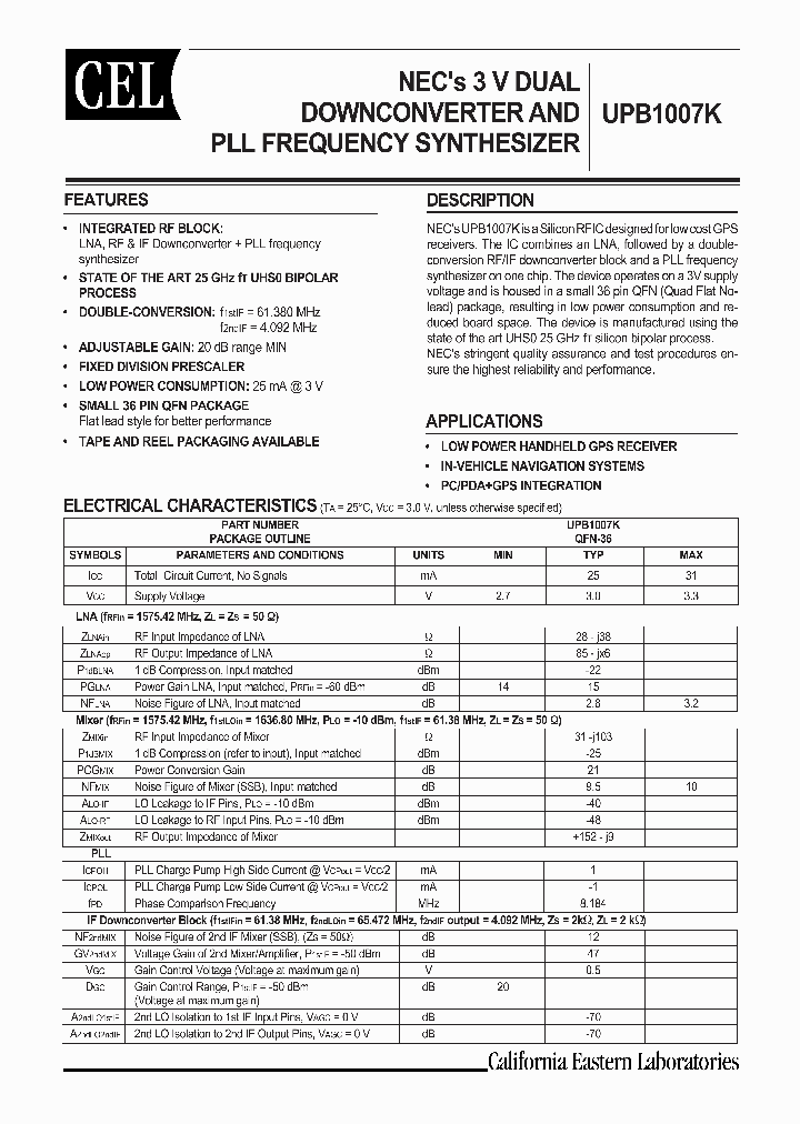 UPB1007K_59233.PDF Datasheet