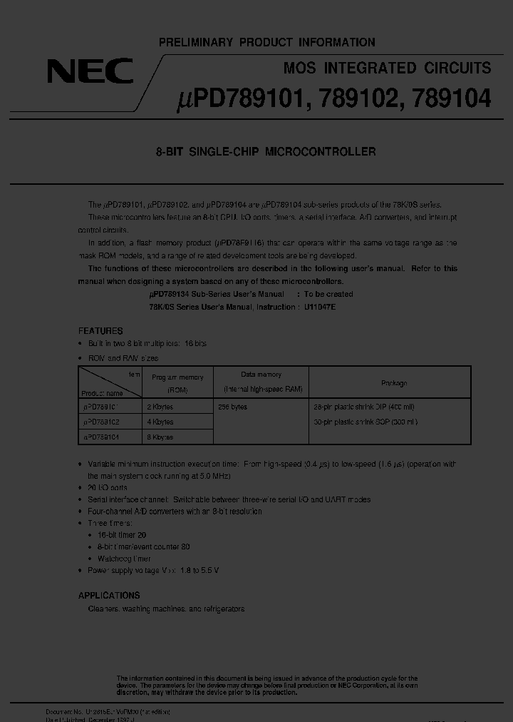 UPD789101_84054.PDF Datasheet