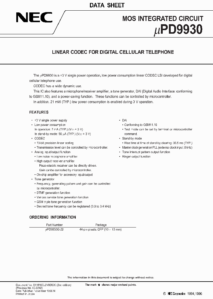 UPD9930_5713.PDF Datasheet