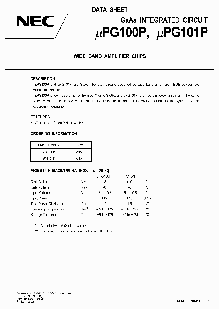 UPG100P_58593.PDF Datasheet