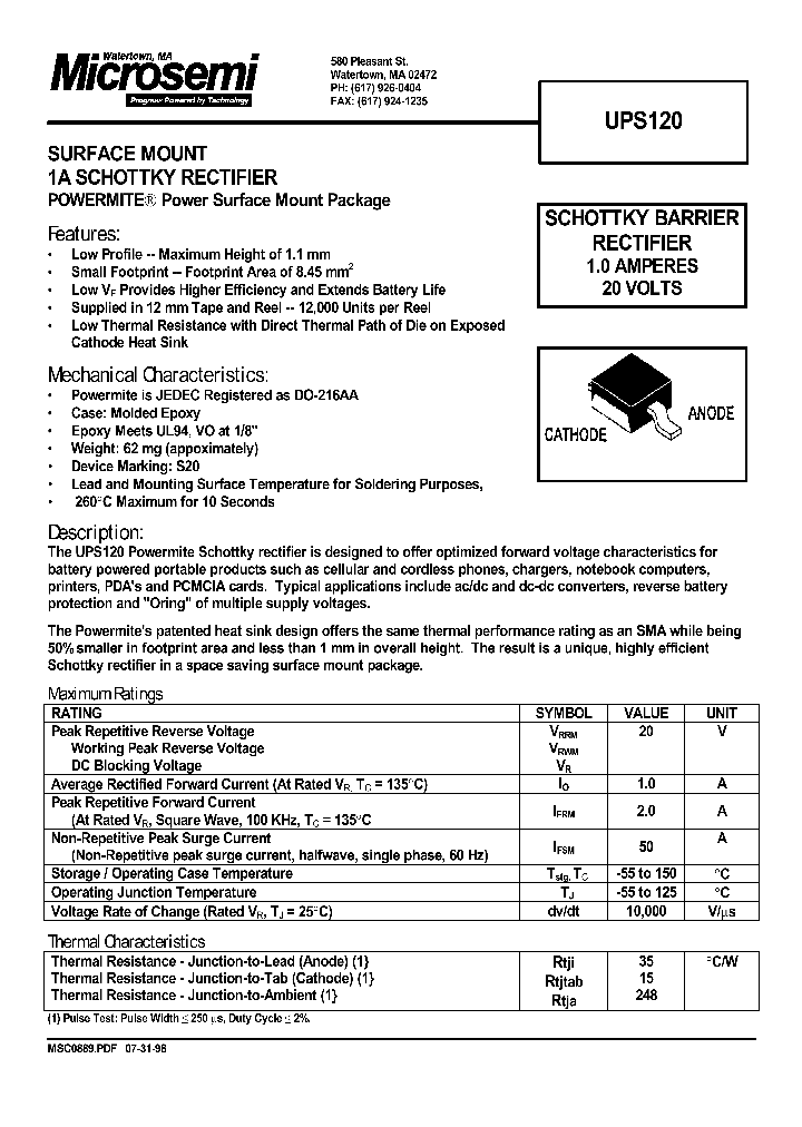 UPS120_58669.PDF Datasheet