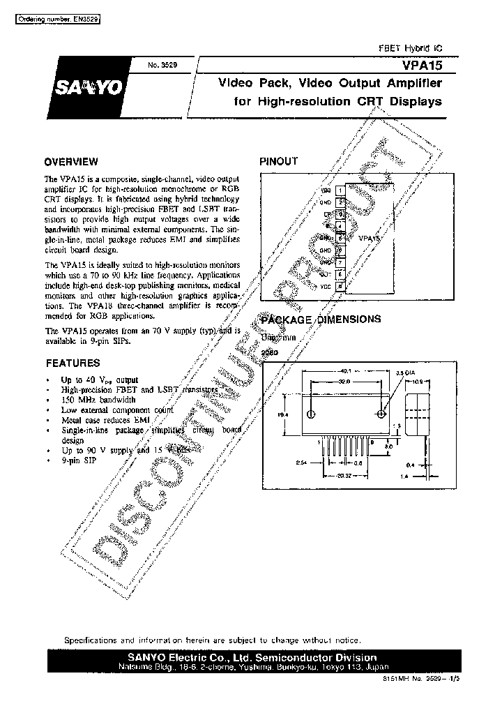 VPA15_53840.PDF Datasheet