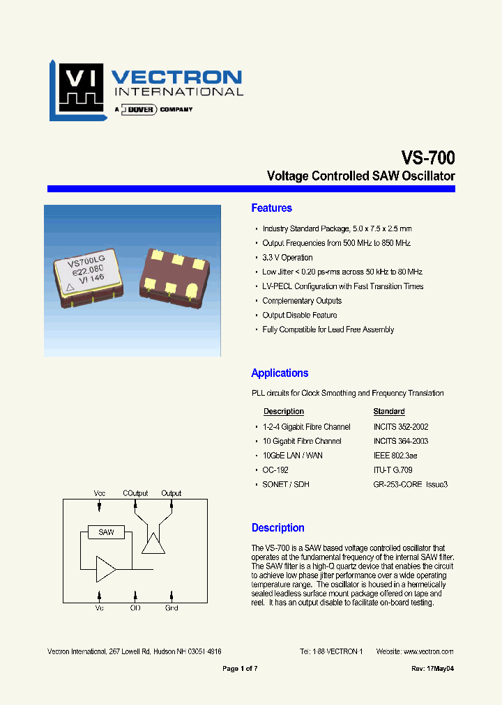 VS-700_42794.PDF Datasheet