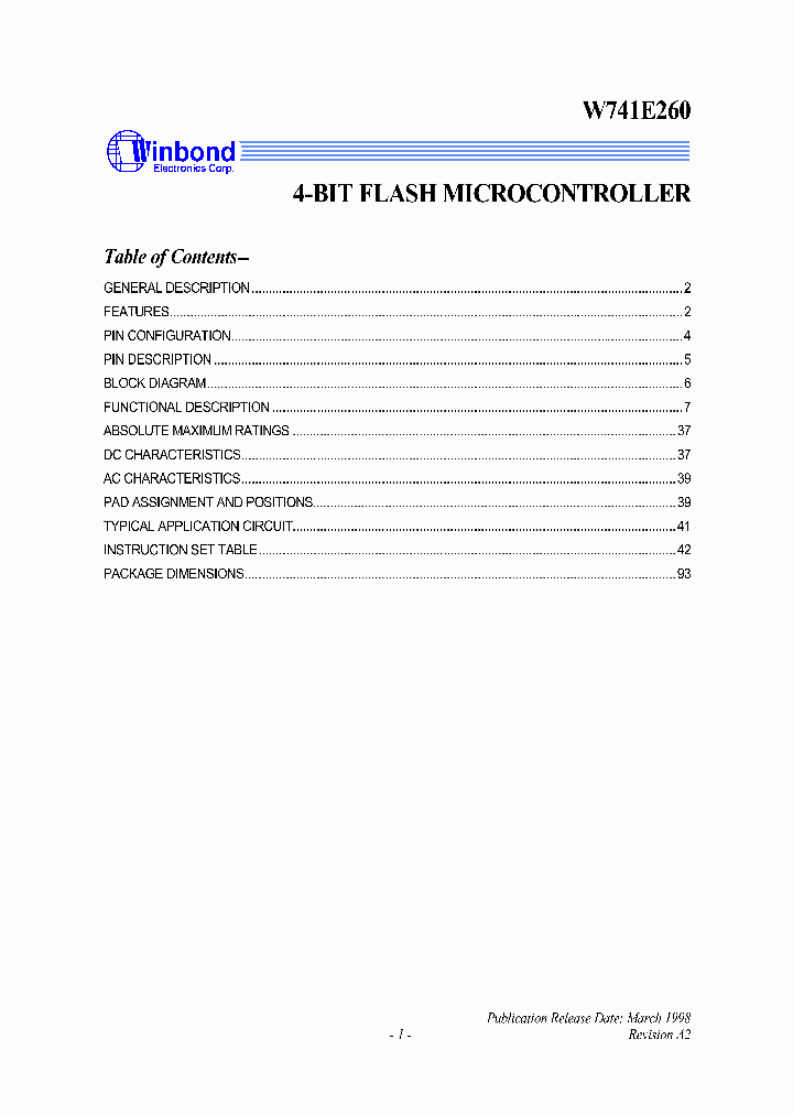 W741E260_52426.PDF Datasheet