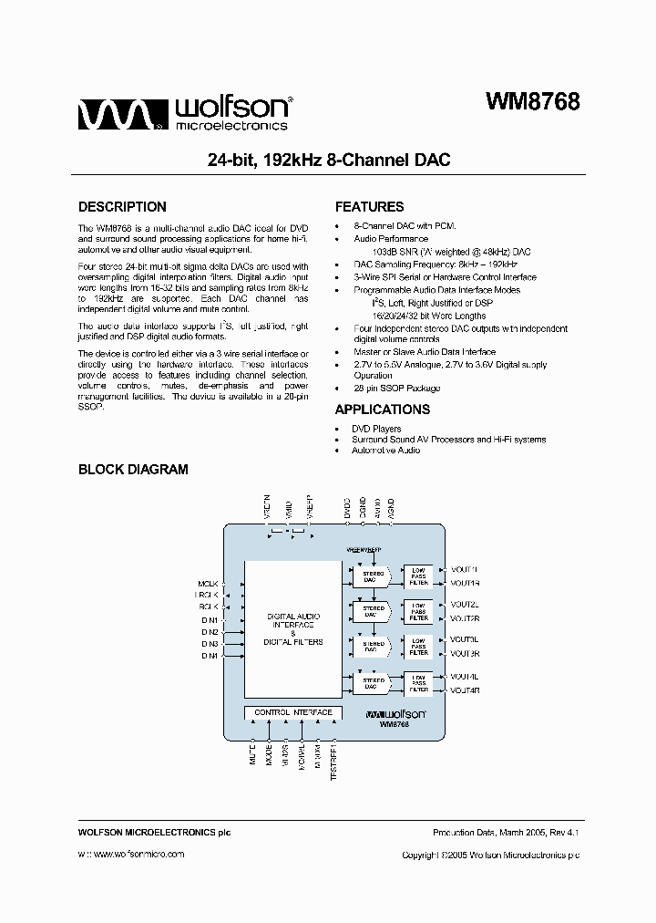 WM8768_51858.PDF Datasheet