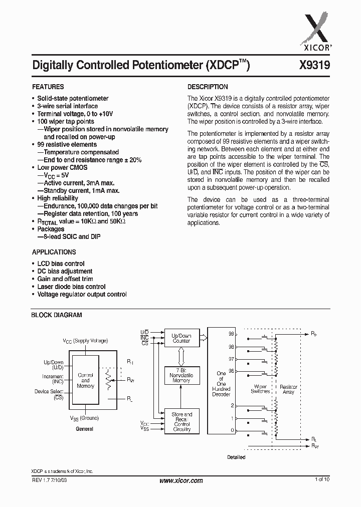 X9319WP8_137229.PDF Datasheet