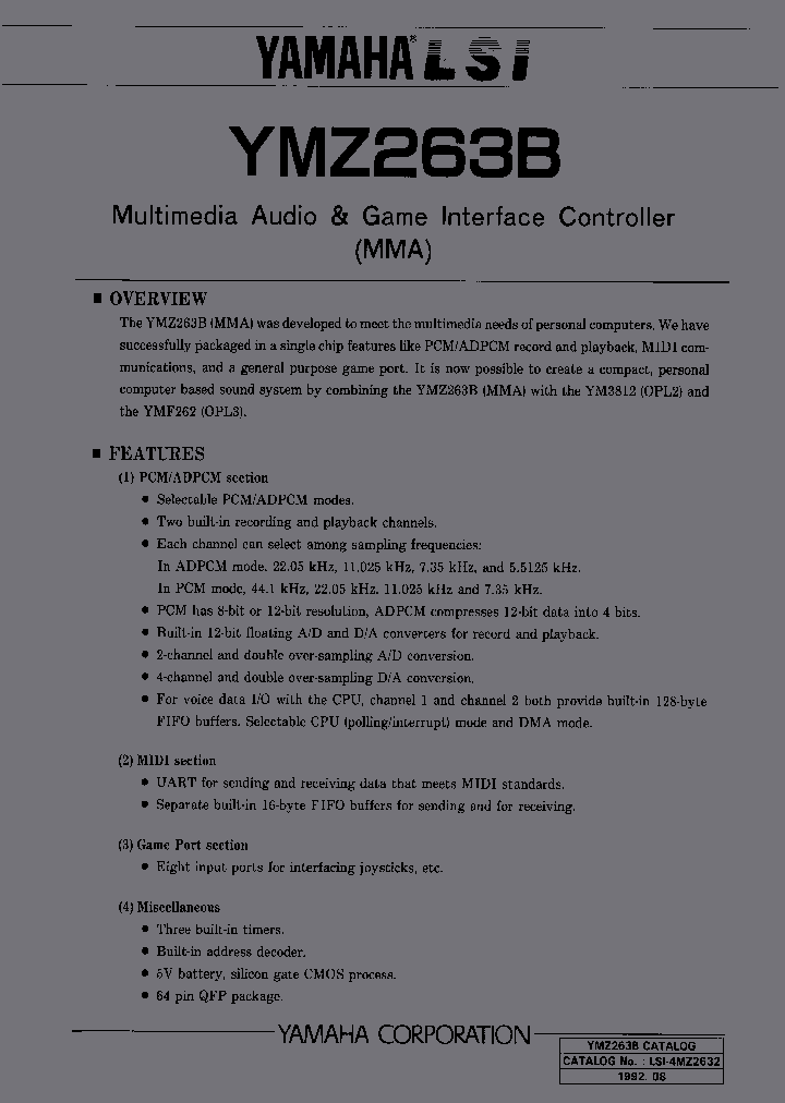 YMZ263B_34964.PDF Datasheet