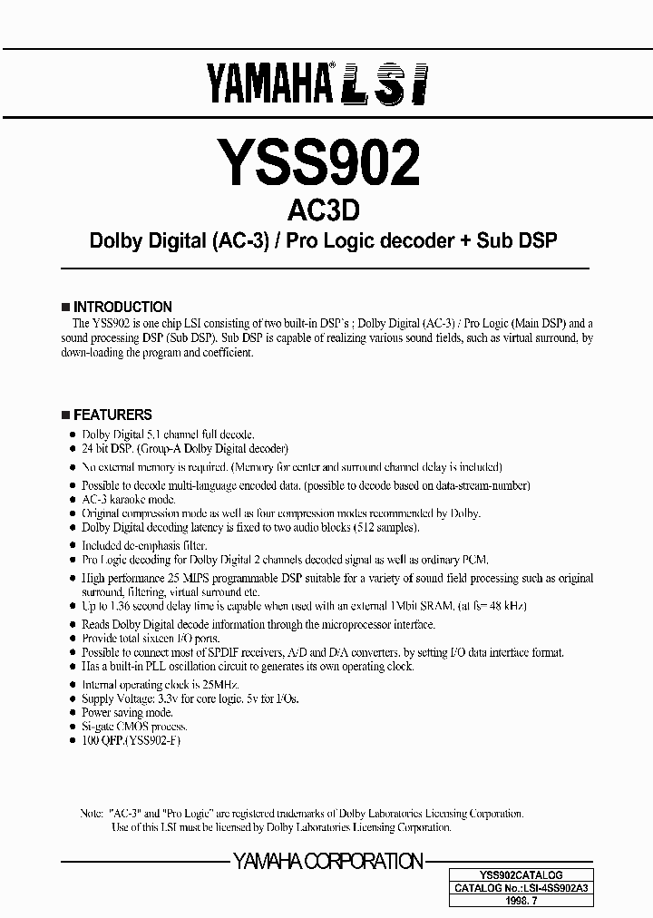 YSS902_35033.PDF Datasheet