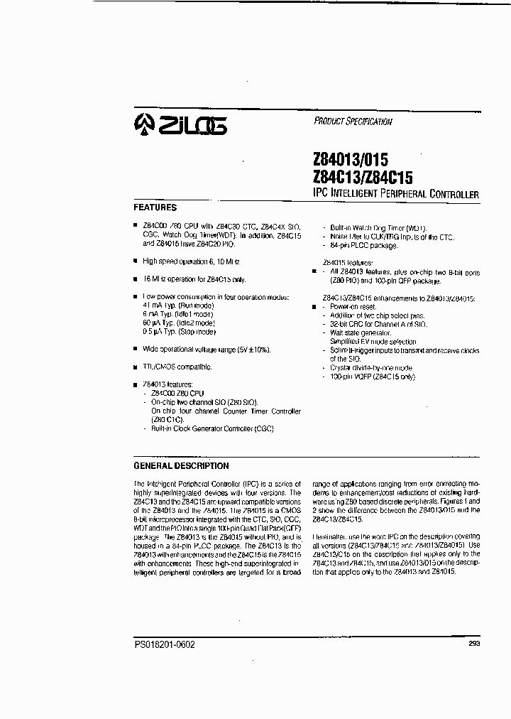 Z84015_31312.PDF Datasheet