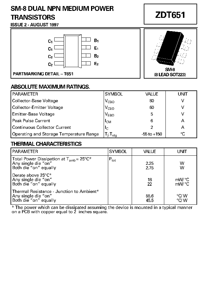 ZDT651_43687.PDF Datasheet