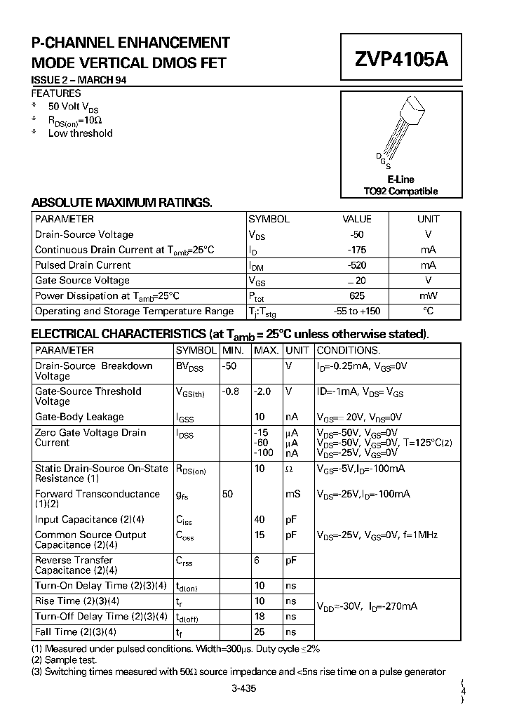 ZVP4105_53788.PDF Datasheet