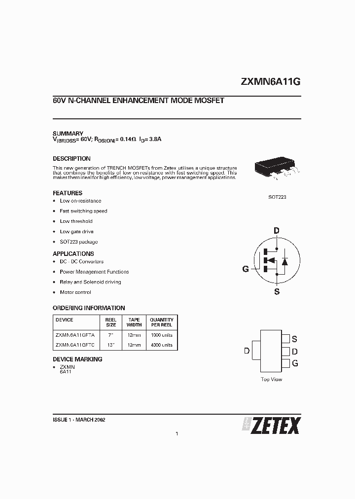 ZXMN6A11G_23152.PDF Datasheet